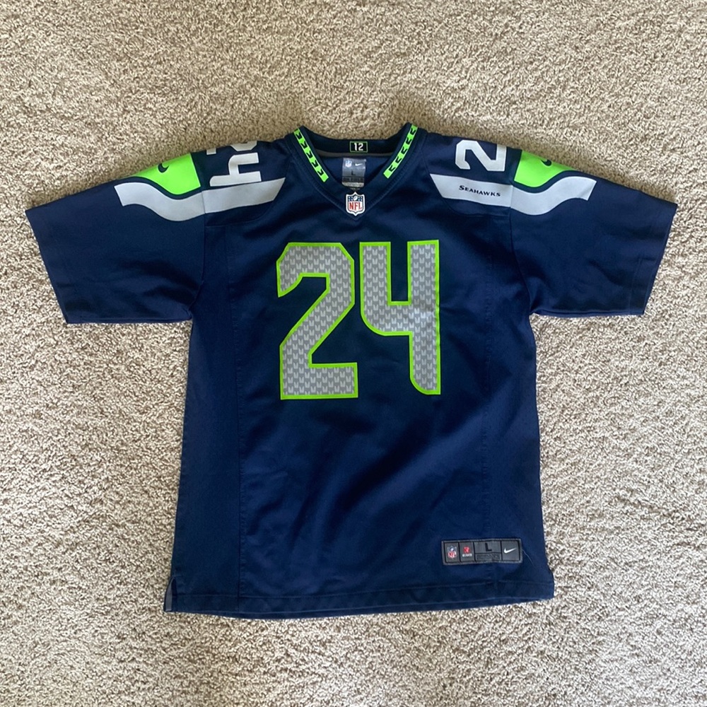 Kids Seattle Seahawks #24 Jersey Marshawn Lynch | size: kids L (14/16)